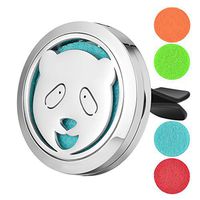 Garden Charms Bear 30mm Car Air Freshener Stainless Steel Essential Oil Diffuser Locket Jewelry with Free Pads GCVA-711
