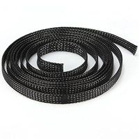 1/8" Black PET Expandable Braided Sleeving Length 20ft