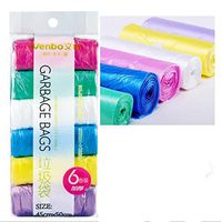 Wenbo Car Colored Trash Garbage Wastebasket Bags Packs of 100 Counts,Thin Material Small Size 20-Liters/5-Gallon (1 Pack/6Rollls)