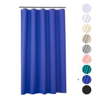 Plastic Shower Curtain, 54" W x 78" H EVA 8G Shower Curtain with Heavy Duty Clear Stones and Grommet Holes, Waterproof Thick Bathroom Plastic Shower Curtains Without Chemical Odor-Blue Purple