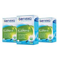 Genexa Allergy-D – 180 Tablets (3 Pack) | Certified Organic & Non-GMO, Physician Formulated, Homeopathic | Multi-Symptom Allergy Relief Medicine