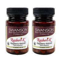 Swanson Razberi-K Raspberry Ketones 100 Milligrams 60 Capsules (2 Pack)