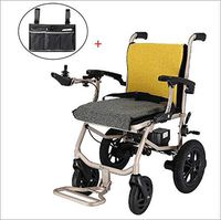 GUTYRE Foldable Electric Wheelchair for Elderly with Storage Bag,Automatic Lightweight Mobility Aid,Electric Power or Manual Manipulation Wheelchair, 16kg