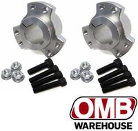 OMB Warehouse (2) 1" Drift Trike Go Kart Live Axle Billet Aluminum Rear Wheel Hubs w/Hardware