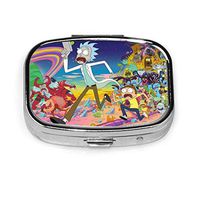Rick Morty Travel Pill Boxes Organizer，Pill Box Waterproof Pill Dispenser Home Supplement Holder Portable Vitamin Airtight Pill Container Daily Medicine