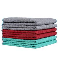 Lifaith Microfiber Waffle Weave Dish Cloth Best Kitchen Cloths Cleaning Cloths with Poly Scour Side 12Inchx12Inch 6-Pack Multi Colors