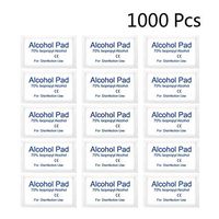 Exceart 1000Pcs Disposable Alcohol Prep Pads Esthetic Wipes Isopropyl Alcohol Pads Non Woven Surgical Alcohol Wipes Swabs Makeup Facial Wipes for First Aid Wound Care Home Outdoor Travel