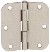 (Pack of 50) Tempo Satin Nickel 3.5" x 3.5" Door Hinges with 5/8" Radius Corners Brushed Nickel