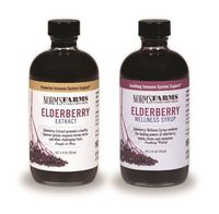 Norm's Farms Supplement Two Pack, Black Elderberry Wellness Syrup and Black Elderberry Extract, 8 Ounce Jars