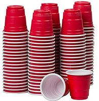 Goodtimes 2oz Mini Party Cups 100ct Bag Perfect size for liquor shots, Jello shots, Halloween Parties, serving condiments and kids love them too! (Red-Bulk)
