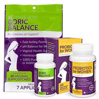 Intimate Rose Combo Pack! Flora Bloom Probiotics for Women (One Bottle) and Boric Balance Boric Acid (One Bottle) - Intimate Rose 2 Pack