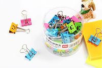 40 pcs. deli 8487 19mm 3/4" liras clip purse dovetail clip paper clip metal smile binder clip
