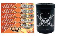 Herb Airtight Container Fresh Kettle with Juicy Jay's Peaches & Cream 1.25 Flavored Hemp Rolling Papers 5 Count DC Crafts Nation- Jolly Roger