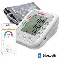 Bluetooth Upper Arm Digital Blood Pressure Monitor, JUMPER Professional and Accurate BP Monitor with 2-Users 198-Reading Memory, Large Display and Adjustable Cuff, Support 4xAA or USB Charge