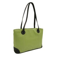 Piel Leather Ladies Computer Tote, Apple/Black, One Size