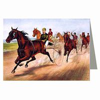 12 Note Cards Set of Currier and Ives of 1886 Illustration A Sure Horse for The First Money