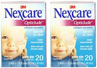 Nexcare Opticlude Orthoptic Eye Patches, Junior Size, 20-Count Boxes (Pack of 2)