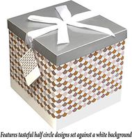 Gift Box Sienna 9x9x9 Pop up in Seconds Comes with Decorative Ribbon Mounted on The lid A Gift Tag and Tissue Paper - No Glue or Tape Required by EndlessArtUS