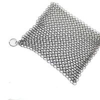 GLVSZ Stainless Steel 316 Cast Iron Cleaner Brush Scrubber for Cast Iron Pan Cast