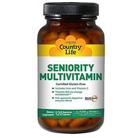 Country Life - Seniority Multivitamin with B12 for Energy Metabolism - Full Spectrum Digestive Enzyme Blend - 120 Vegetarian Capsules