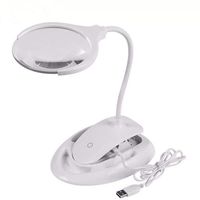 Desk Magnifying Glass Hands Free, 10x HD Lens Desktop Clamp Magnifier Old Man Reading Electronic Repair Workbench Beauty Cell Phone Lamp Clamp Desk Lamp