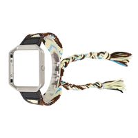 Sodoop Band Compatible for Fitbit Blaze, Fashion Classic Soft Canvas Handmade Adjustable Weave Fabric Replacement Breathable Wristband Straps with Metal Frame Shell for Fitbit Blaze Smartwatch