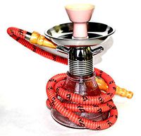 MYA Petit 9" Hookah Shisha Set Single Hose Durable Long Lasting Smooth Smoke (Pink)