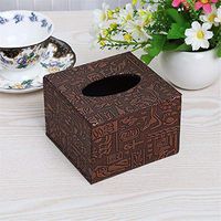 T-ZJHC Hotel Restaurant European Creative Small Napkin Tray Square Tray Paper Towel Box, Brown Egyptian