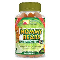 Nommy Bears MULTIVITAMIN Vegetarian, Gelatin-Free Gummies for Kids, Children, Men, Women •5 Delicious Flavors •11 Essentials •Gluten-Free •Halal/Kosher Friendly •Mommy Approved •Bear Shapes •90 Count