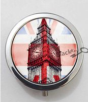 BlackKey London Big Ben Tower 3-Compartment Decorative Pocket Gift Box Case Organizer for Pill, Color 1 -314