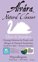 Alvára Glass & Stainless 4-quart box; Non-toxic, Hypoallergenic for those with allergies or Multi-Chemical Sensitivities (MCS), Free & Clear, USDA Certified BioBased No Alcohol, Petroleum, Ammonia
