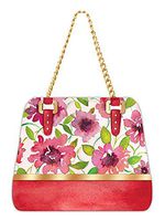 Punch Studio Lady Jayne Purse Die-Cut Closet Note Pad - Pink/Red Floral