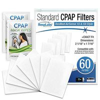 RespLabs CPAP Filters Compatible with ResMed AirSense, AirCurve - S9, Autoset 10 | Disposable, Universal Replacement Filter Kit [60 Pack]