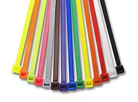 4 Inch Colored Cable Tie Kit 100 Pcs Per Color/1000 Pc Kit