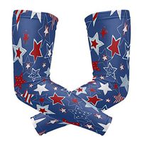 LEVEIS Stars and Stripes Seamless Pattern Sports Compression Arm Sleeves for Baseball, Basketball, Football, Cycling, Golf 1 Pair 2 Sleeves