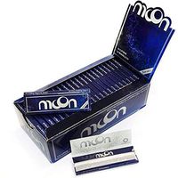 New Improved Moon Blue 70mm Rice Cigarette Tobacco Rolling Paper - 50 booklets x 50 = 2500 Papers