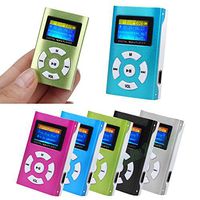 HighlifeS Mp3 USB Portable Mini MP3 Player Metal LCD Screen Support 32GB Micro SD TF Card (Silver)