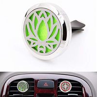 Car Vent Clip Mounter Air Freshener Aromatherapy Essential Oil Diffuser for Car with 5PCS Washable Felt Pads Gifts for Friend Girls Women (Lotus)