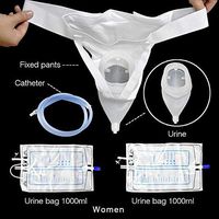 GxYue Portable Wearable Urinal Urine Bag Collector Toilet - Urinal Bag Pee Bag Spill Proof Collector Incontinence Aid 1000ml Seat Belts (Size : Women)