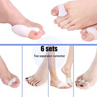 LINCARE Toe Separator 6 Sets Kit Toe Corrector Straightener Toe Protector Toe Spacers Help Prevent Discomfort Pain Relief Used for Dancer, Yogis & Athletes