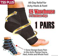 1 Pair Ankle Heels Support Men Compression Foot Angel Sleeve Heel Arch Support Pain Relief (10-13.5 Women)