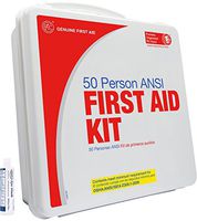 Genuine First Aid 50 Person 2009 Ansi Kit with Eyewash Weatherproof Plastic