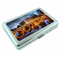 Cool Places Amsterdam the Netherlands S1 Silver Cigarette Case Metal Wallet Id Holder King & 100's 4" X 2.75" RFID Protection
