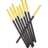 Makeup Brush,Freedi 20Pcs Disposable Eyelash Brushes Mascara Wands Applicator Brush Kit (Yellow)