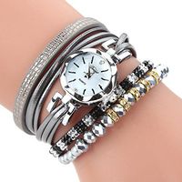 BEUU Multi Layers Wrap Around Leather Bracelet Quartz Watches Women Lady Girls Men Gift Wholesale