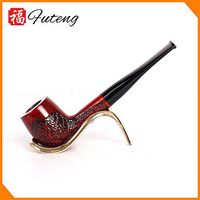 Wooden Tobacco Smoking Pipe, Pear Wood Pipe with Pipe Cleaners, 9 mm Pipe Filters Smoking Tools