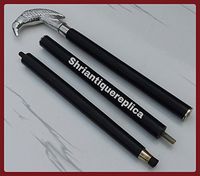 Arsh Nautical Brass-Nickel-Finish-Plated-Crow-Head-Handle-for-Walking-Stick-Gift Item A