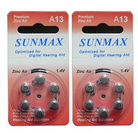 Sunmax 12 X Hearing Aid Batteries A13 13A Za13 13 Pr48