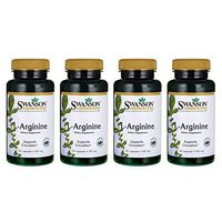 Swanson Amino Acid L-Arginine 500 Milligrams 100 Capsules (4 Pack)