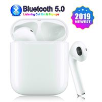 Bluetooth 5.0 Wireless Earbuds Headsets Bluetooth Headphones 【24Hrs Charging Case】 3D Stereo IPX5 Waterproof Pop-ups Auto Pairing Fast Charging for Earphone Samsung Apple Airpods Sport Earbuds